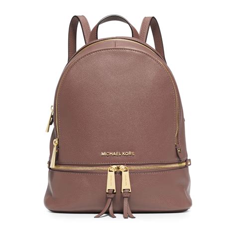 michael kors rhea mini leather backpack - brown - backpacks|Michael Kors rhea small backpack.